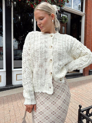 Marin Cream Chunky Knit Cardigan