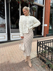 Marin Cream Chunky Knit Cardigan