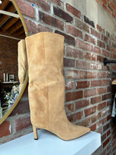 Vivian Camel Suede Knee Boot