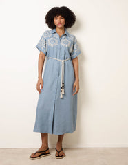 Floral Cutwork Embroidery Dress