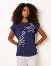 T-Shirt With Floral Embroidery