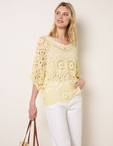 Crochet Detailed Kimono Top