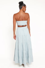 Cadence Strapless Maxi Dress - Blue