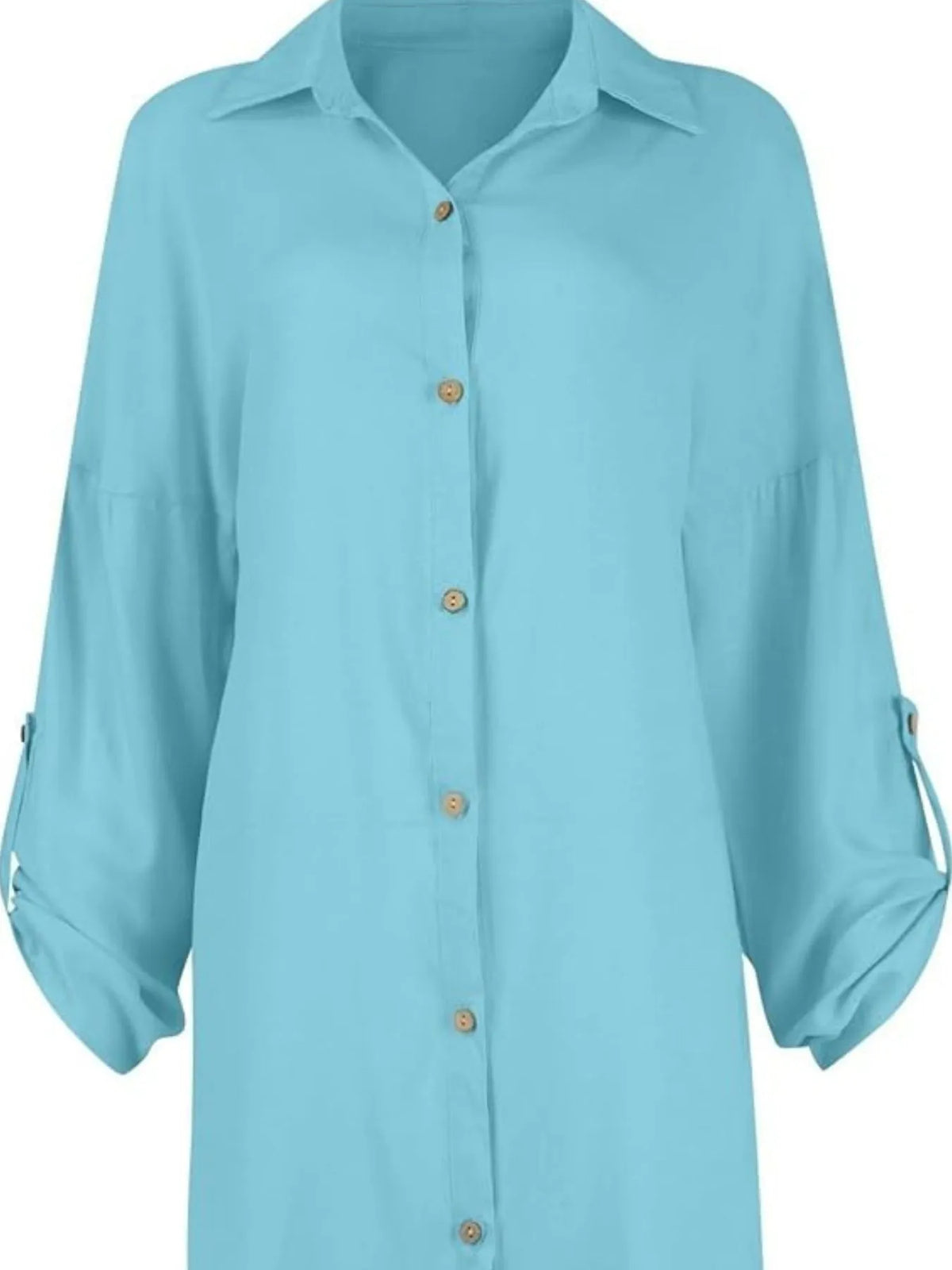 Button Down Long Sleeve Shirt Dress