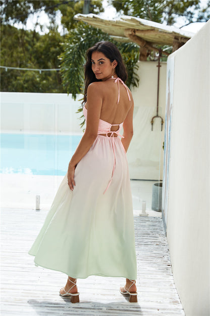 Energetic Lover Maxi Dress Green