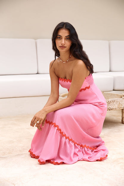 Cherry On Top Maxi Dress Pink