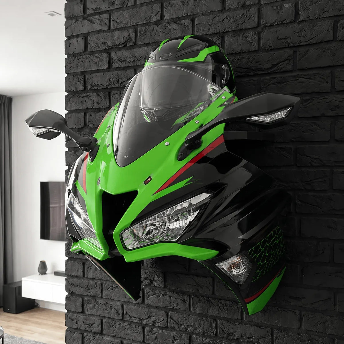 3D Illuminated Motorcycle Wall Display
