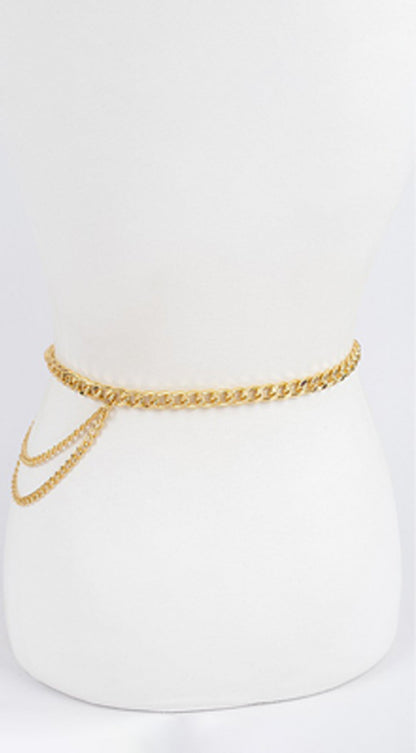 Chain Buckle Belt - Gold