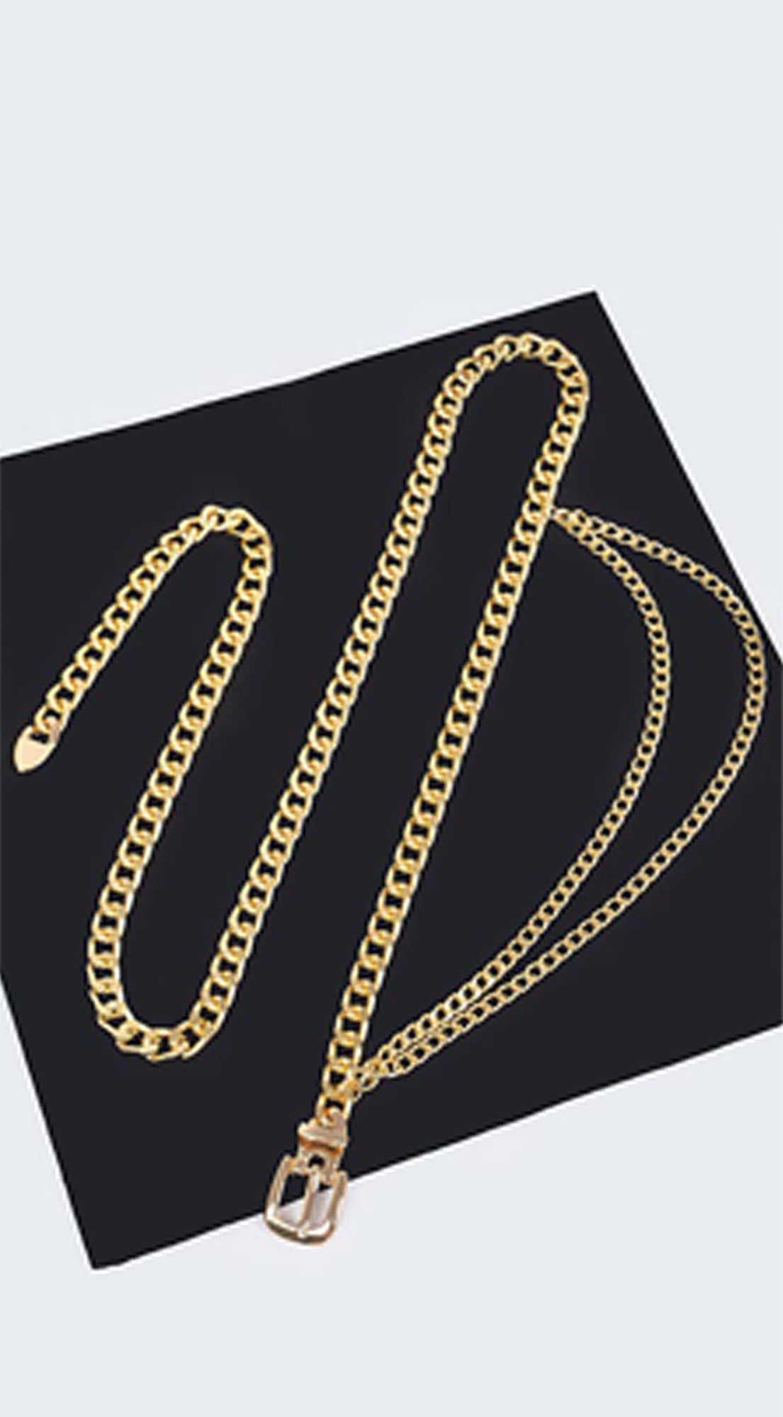 Chain Buckle Belt - Gold