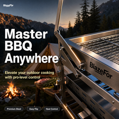 F1 Adjustable Charcoal Rotating Grill