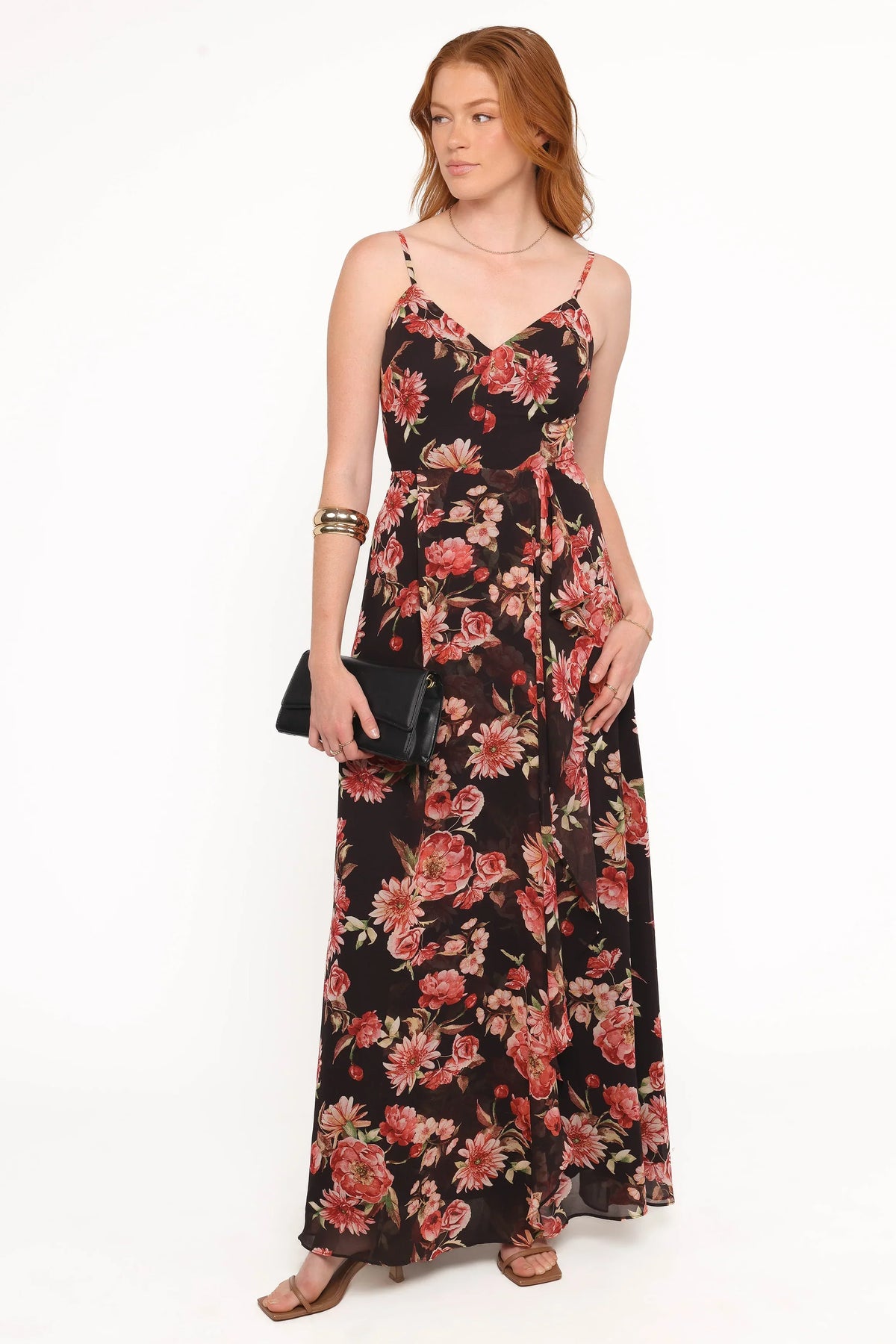 Naver Maxi Dress - Black Floral