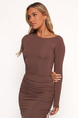 Indigo Maxi Dress - Brown