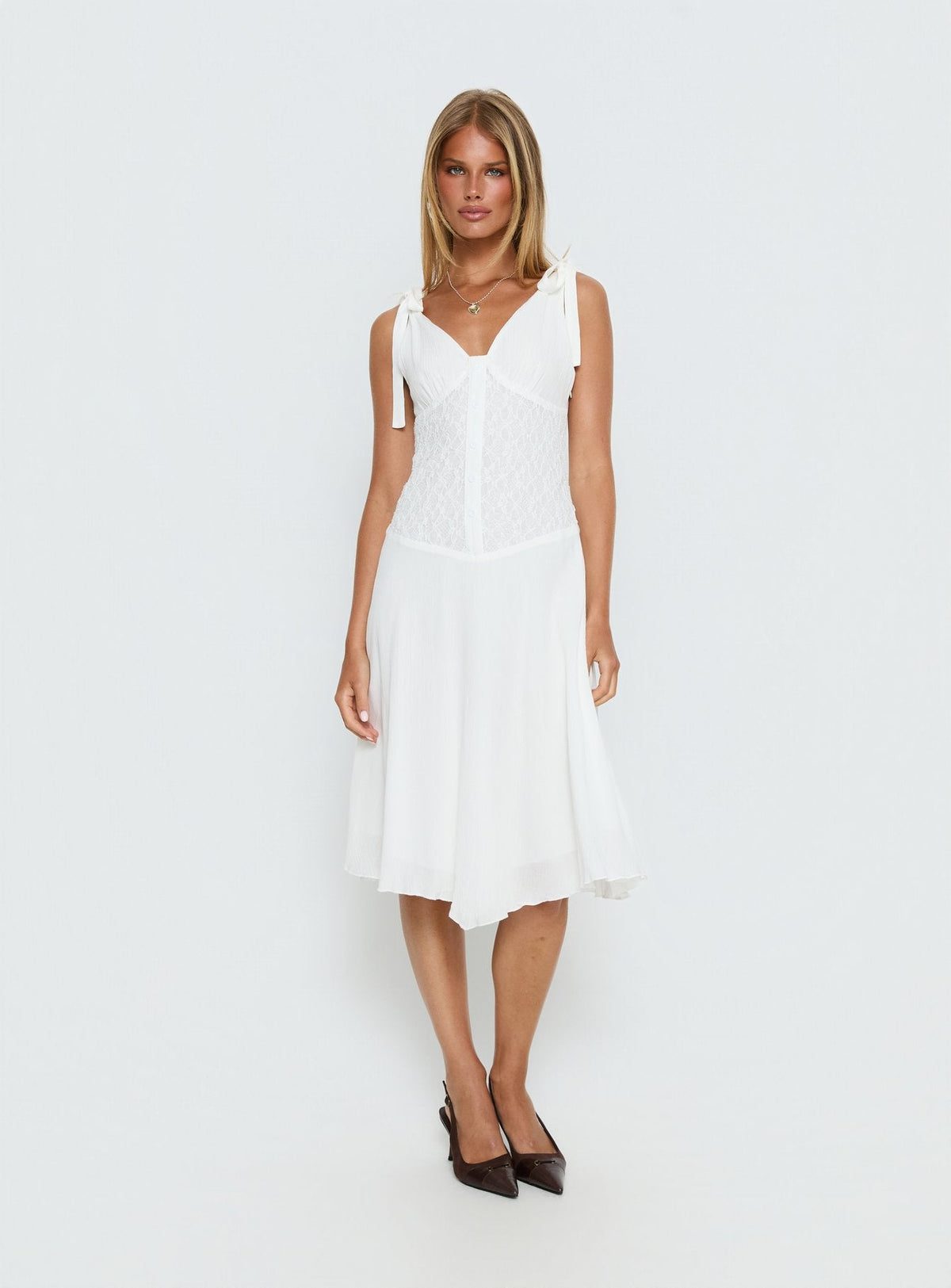 Danira Midi Dress White
