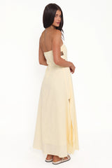 Cyrus Strapless Maxi Dress - Butter Yellow