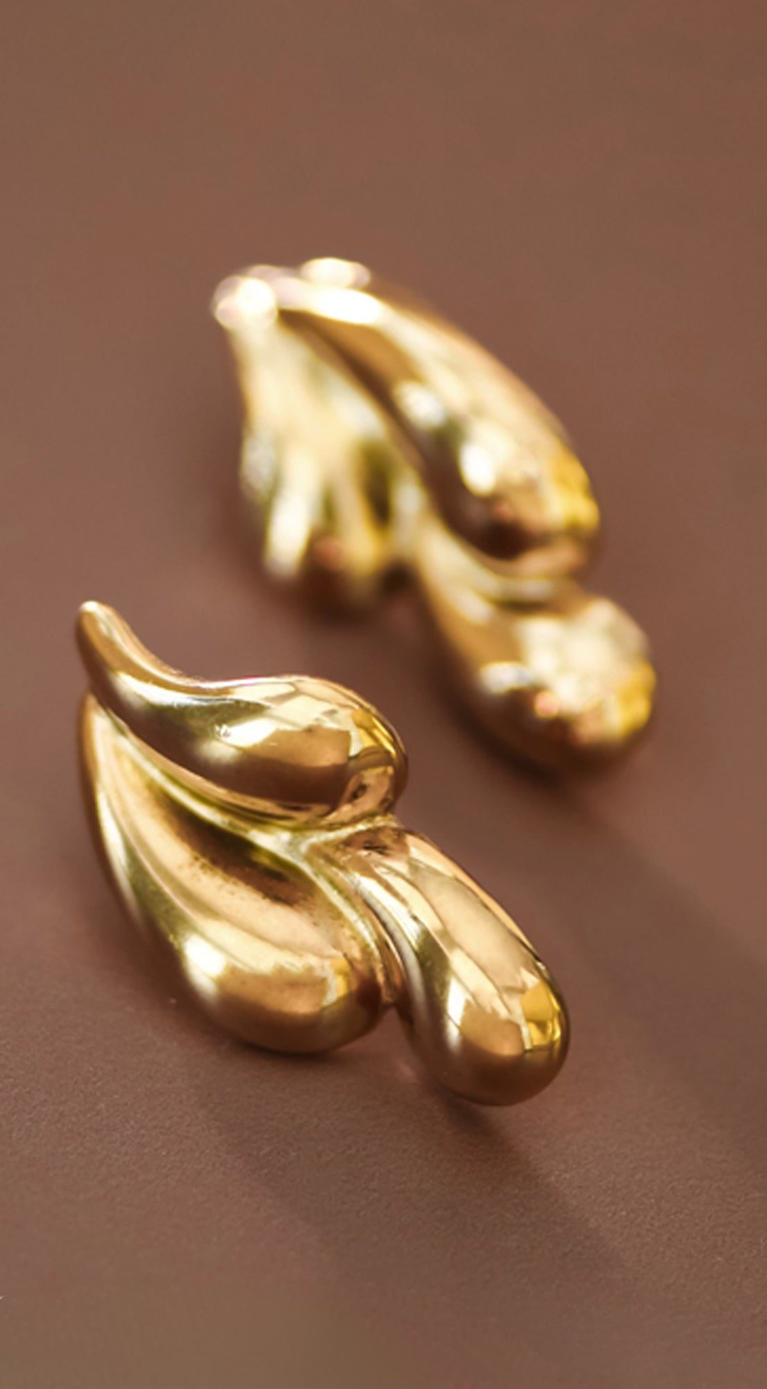 Nysa Molten 18K Gold Plated Earrings - Gold