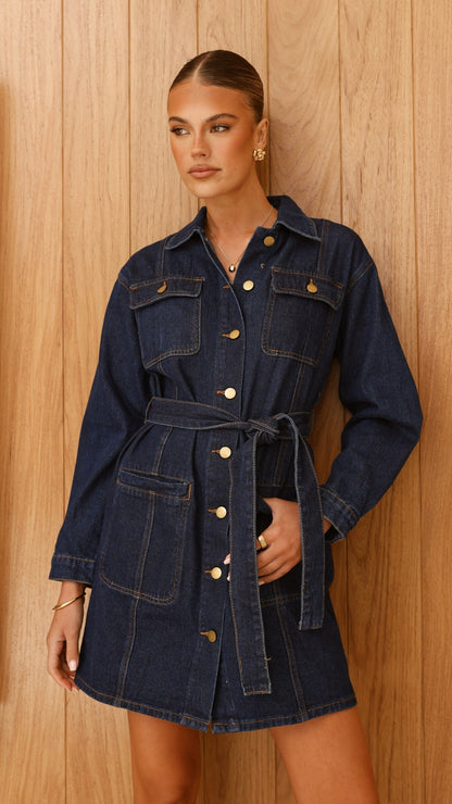 Kailas Mini Dress - Indigo Denim
