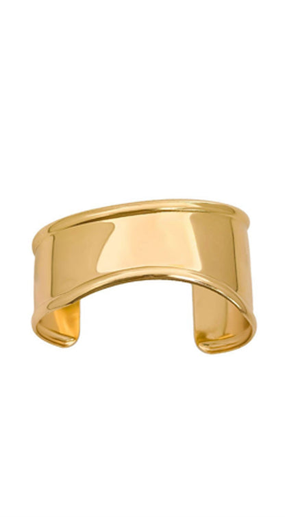 Cia Irregular Wide Arm Cuff Bracelet- Gold