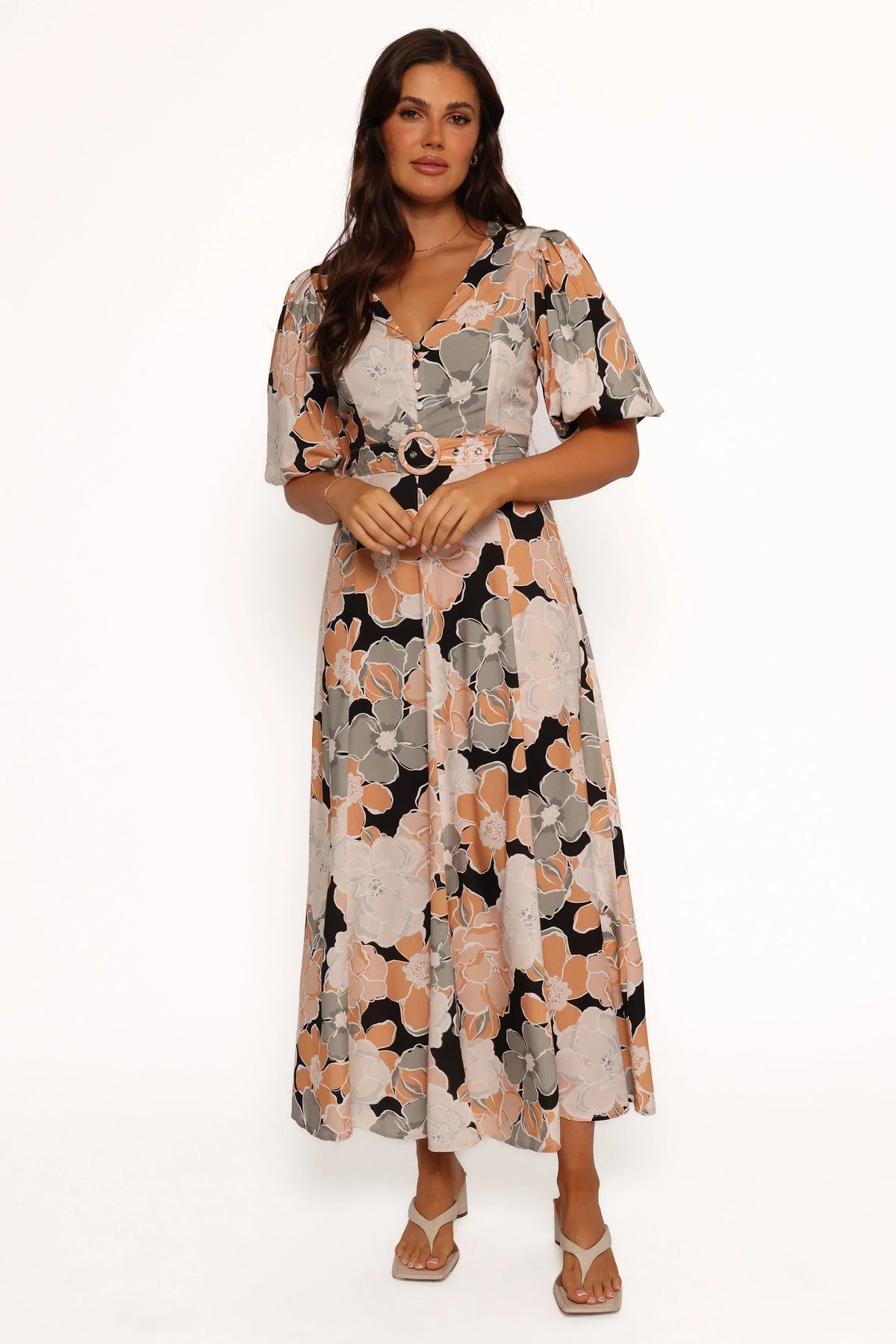 Tiarni Maxi Dress - Black Floral