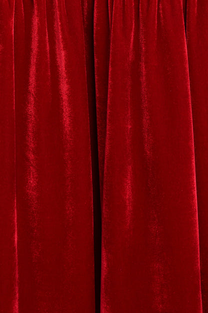 Betina Bow Front Maxi Dress - Red Velvet