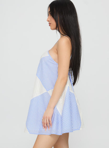 Rivena Arrowhead Mini Dress Blue / White