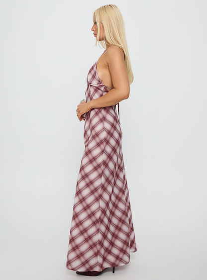 Momentous Backless Halter Maxi Dress Multi