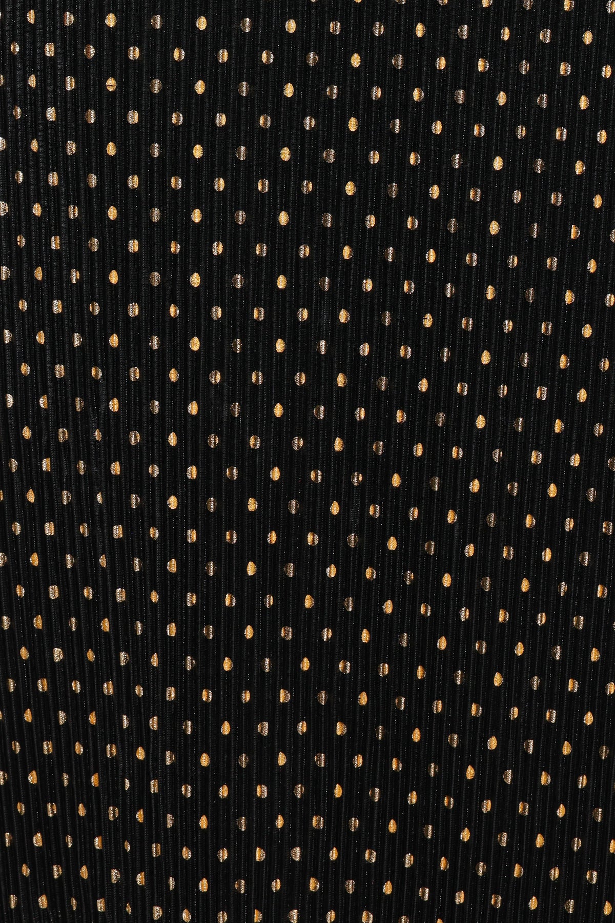 Melody Plisse Halter Maxi Dress - Black/Gold Polka Dot