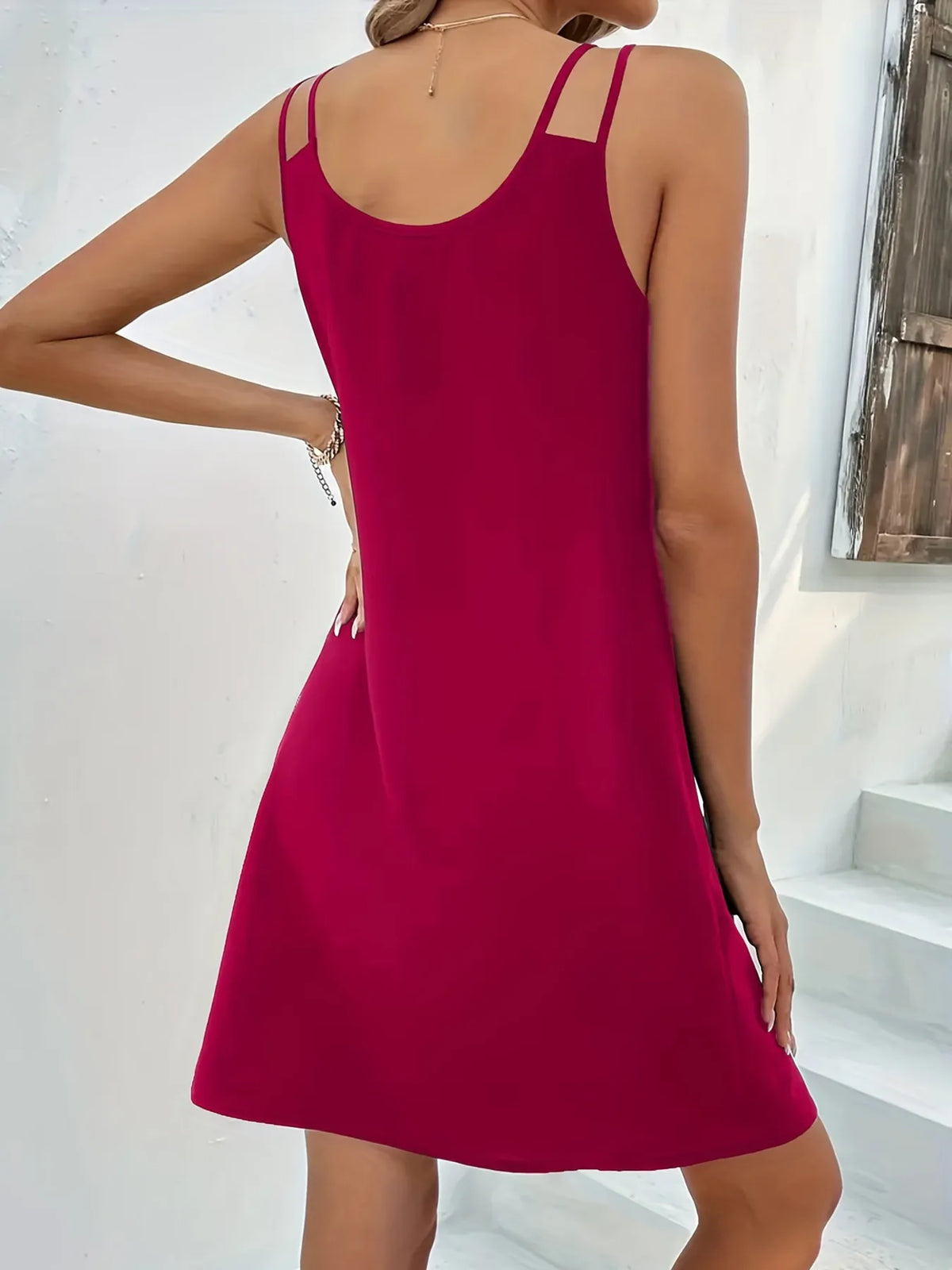 Sleeveless V-Neck Summer Tank Dress