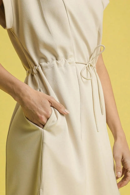 Umgee Side Slit Short Sleeve Midi Tee Dress