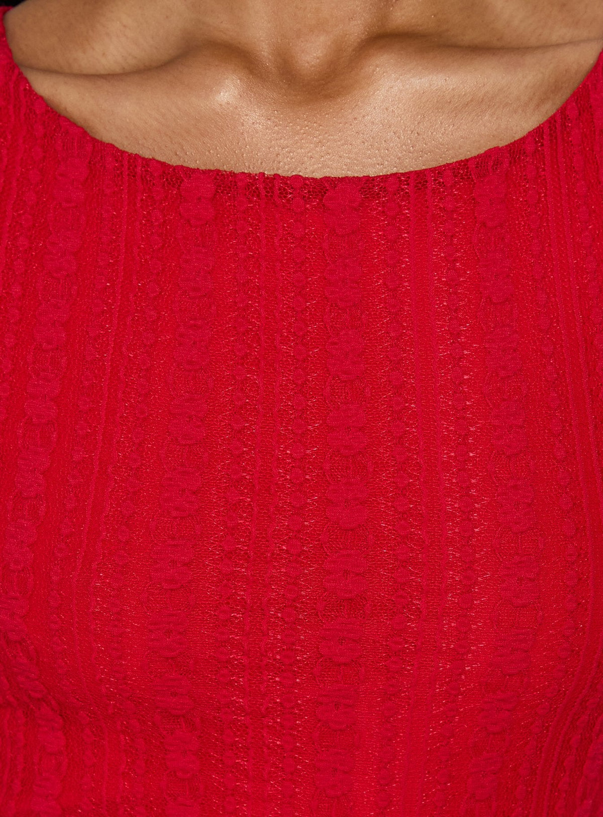 Miamora Lace Mini Dress Red