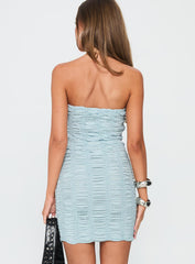 Aquiella Strapless Mini Dress Blue