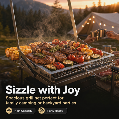 F1 Adjustable Charcoal Rotating Grill