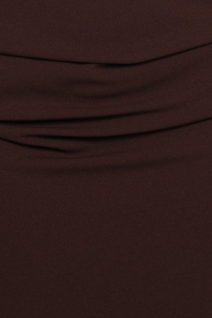 Ongelique Halterneck Maxi Dress - Brown