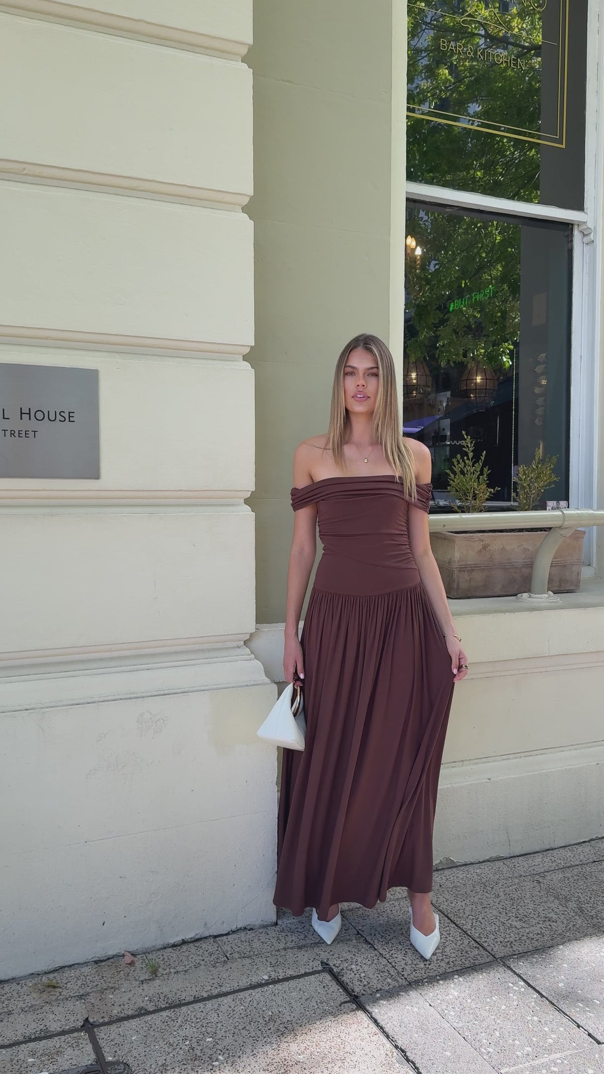 Manalla Maxi Dress - Brown