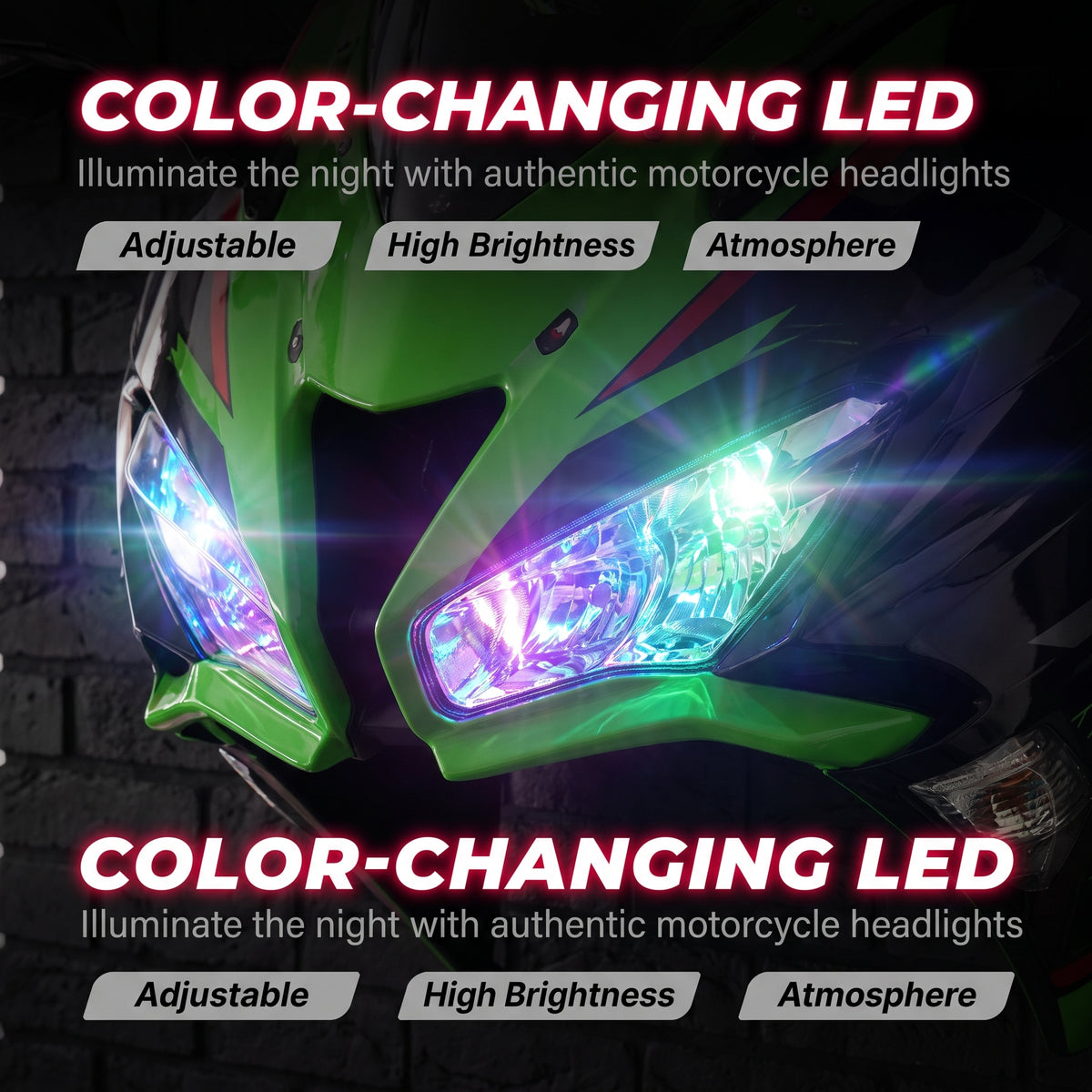 3D Illuminated Motorcycle Wall Display
