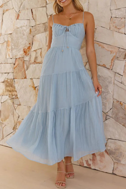 Smocked Back Midi Cami Dress