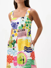 Printed Square Neck Maxi Cami Dress