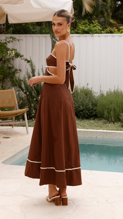 Nereda Maxi Dress - Chocolate