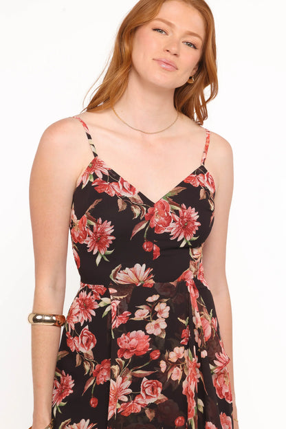 Naver Maxi Dress - Black Floral