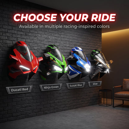 3D Illuminated Motorcycle Wall Display