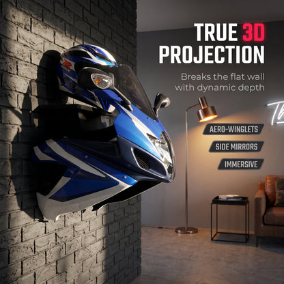 3D Illuminated Motorcycle Wall Display