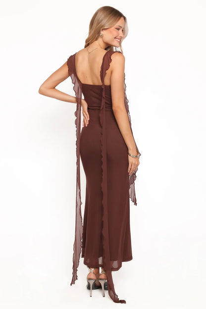 Chiara Maxi Dress - Brown