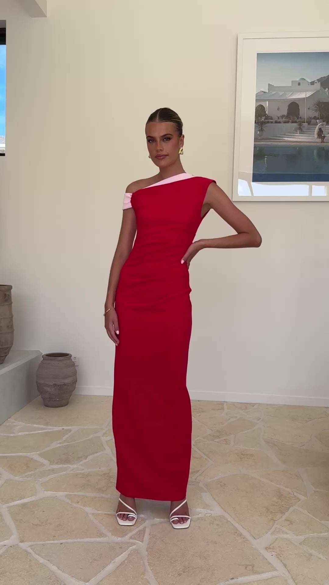 Honey Maxi Dress - Red/Pink
