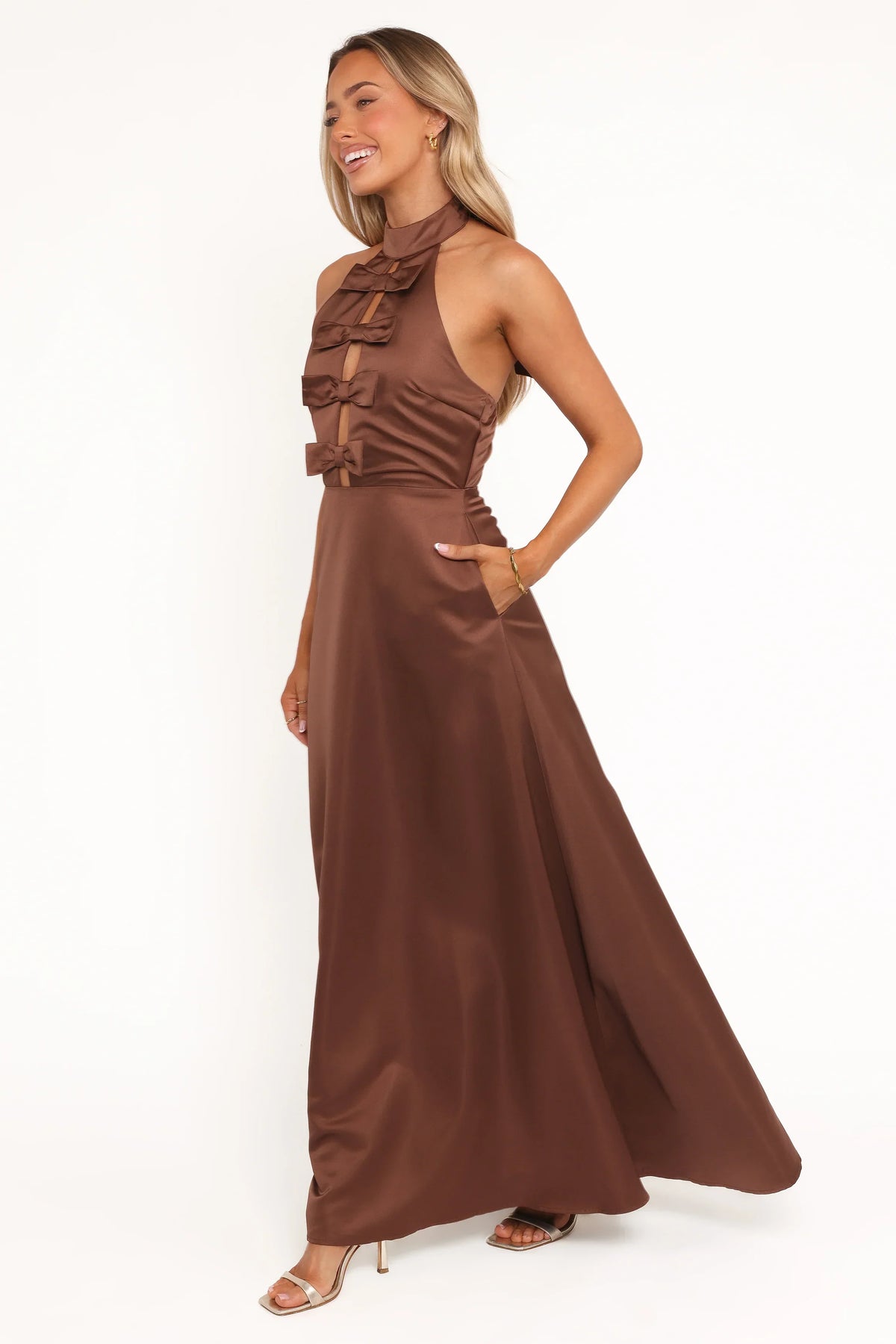 Norva Maxi Dress - Brown