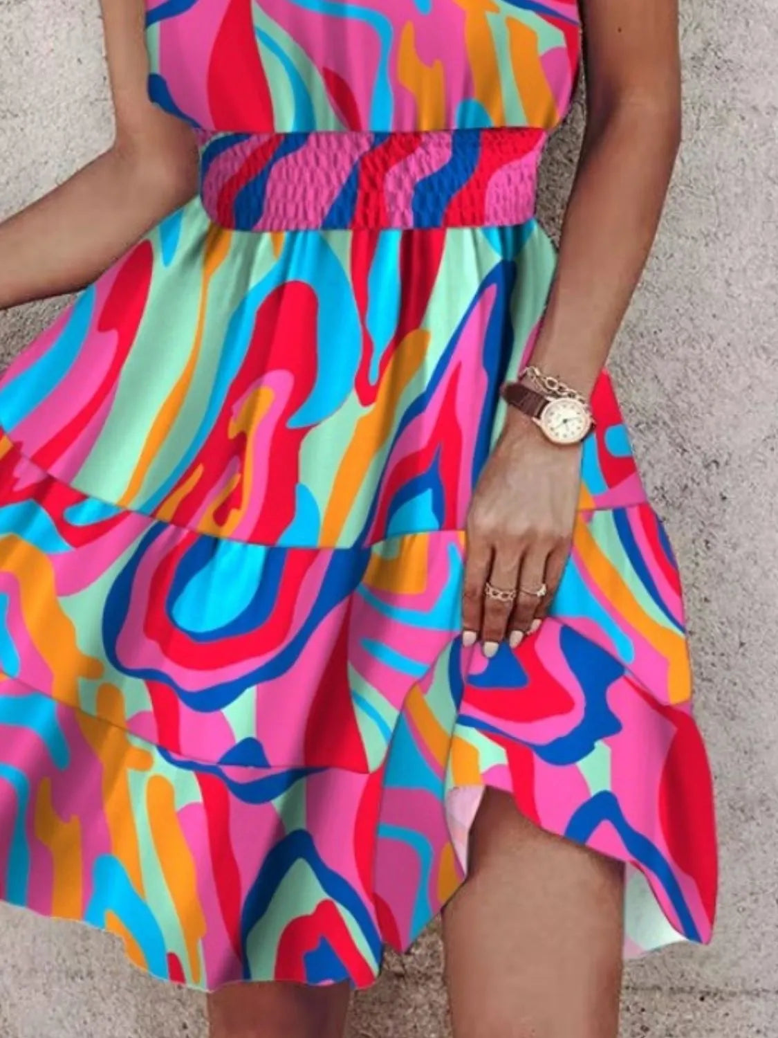Paisley Print Halter Neck Mini Dress