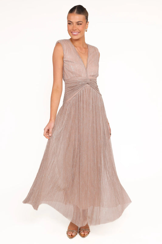 Cara Maxi Dress - Rose Gold