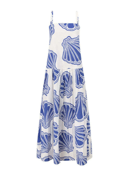 Seashell Print Maxi Cami Dress