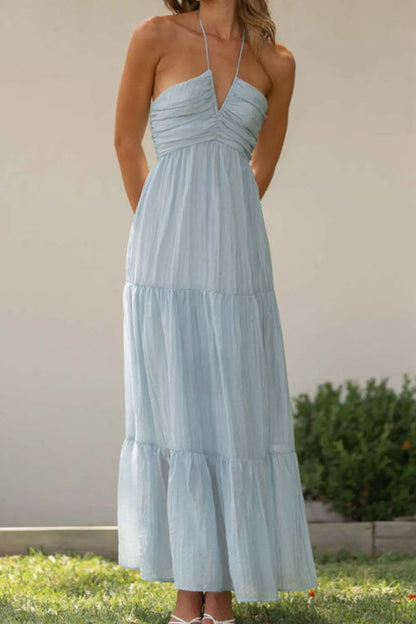 Tiered Halter Neck Cami Dress