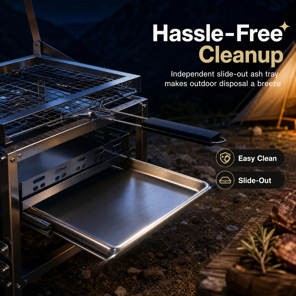 F1 Adjustable Charcoal Rotating Grill