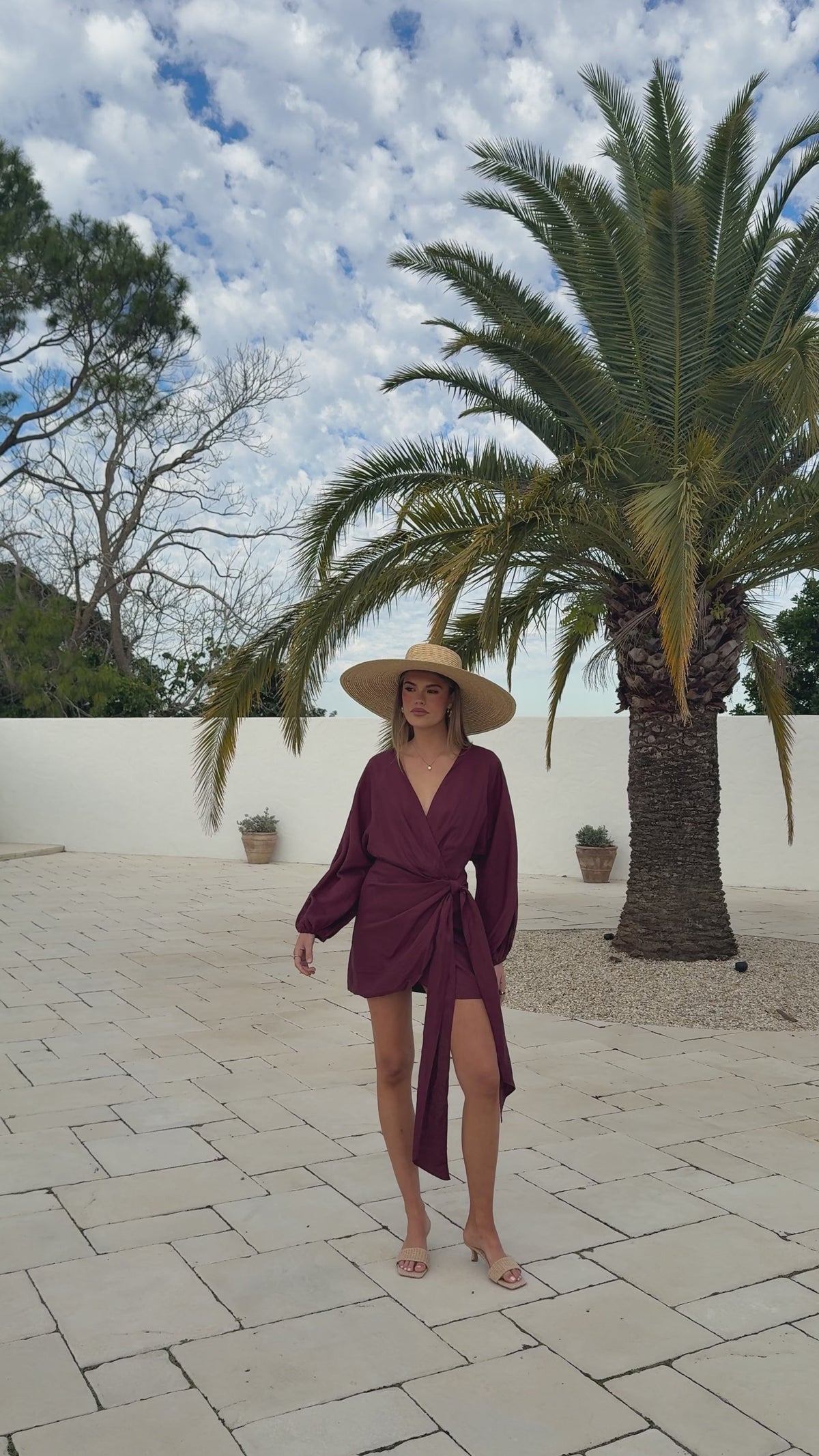 Myra Long Sleeve Mini Dress - Chocolate