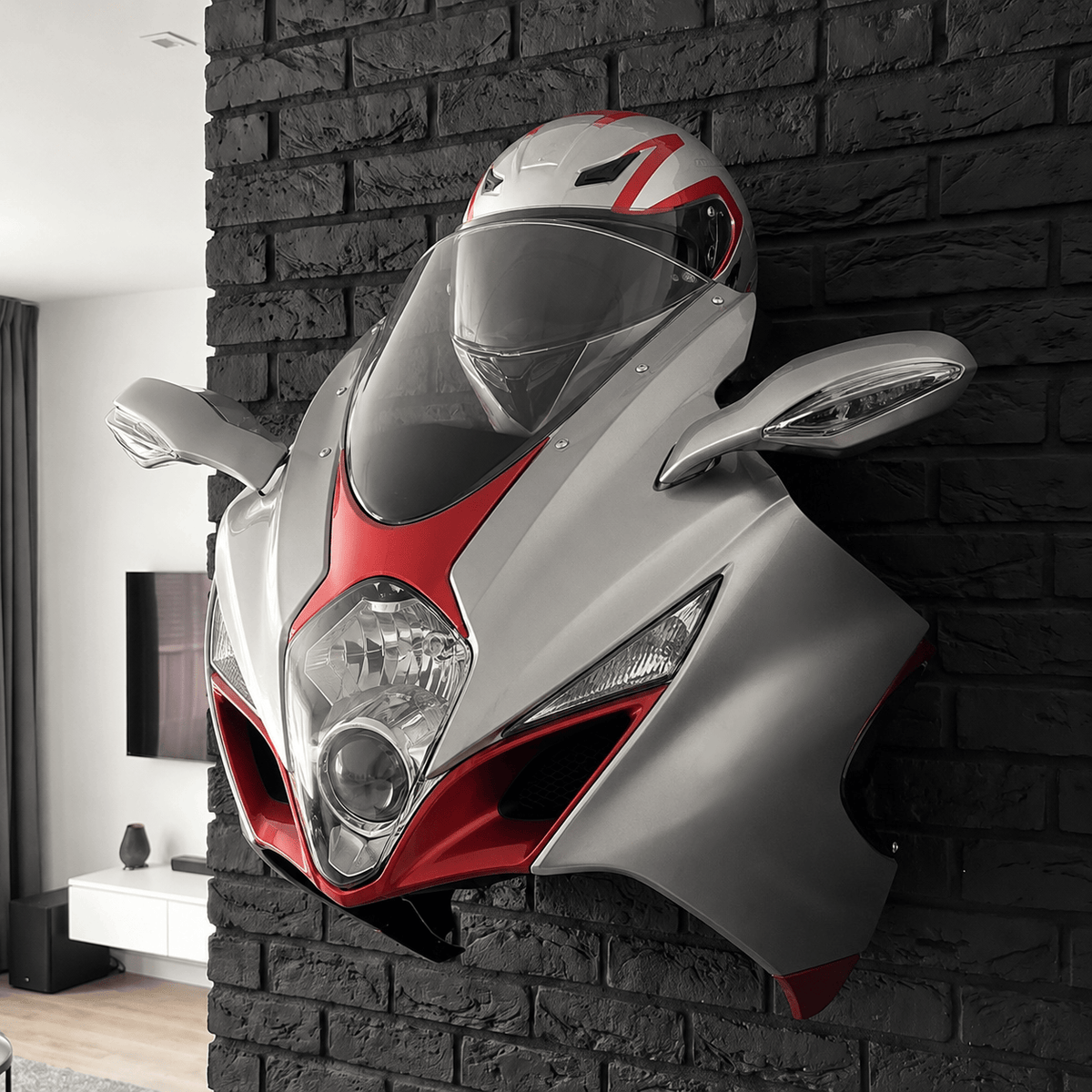 3D Illuminated Motorcycle Wall Display
